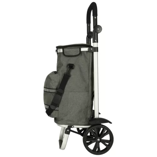 Kerekes bevásárlótáska kerekeken, kerettel 100cm szürke