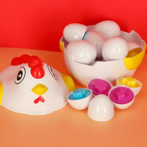 Oktatási puzzle sorter megfelelő formák tojás 10 db tyúk