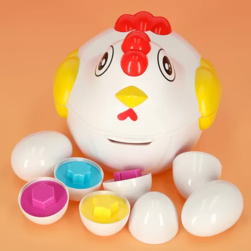 Oktatási puzzle sorter megfelelő formák tojás 10 db tyúk