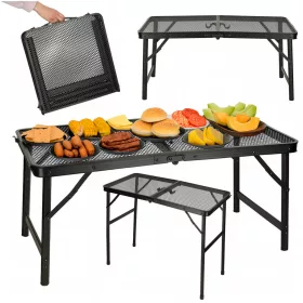   LUARO turistaasztal kemping vendéglátó összecsukható asztal 80 x 40 x 66 x 37 cm