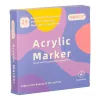Akril szövet markerek kő filctollak DIY vízálló filctollak 24 db.