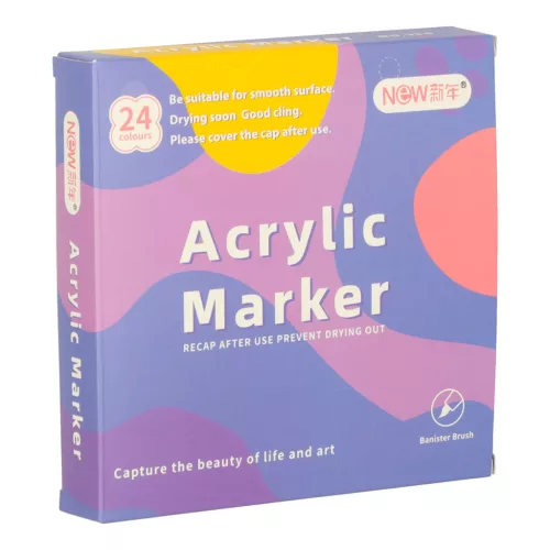 Akril szövet markerek kő filctollak DIY vízálló filctollak 24 db.