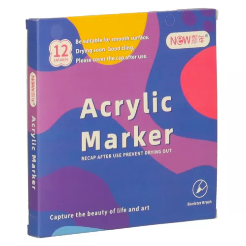 Akril szövet markerek kő filctollak DIY vízálló filctollak 12 db.