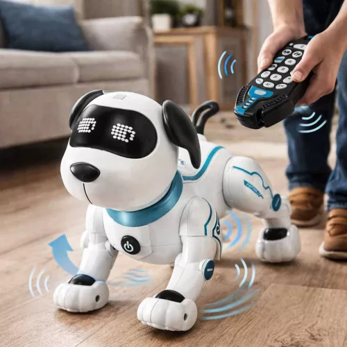 RC robot kutya ugrik sétál