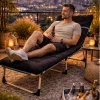 Tourist összecsukható ágy 198 cm fekete