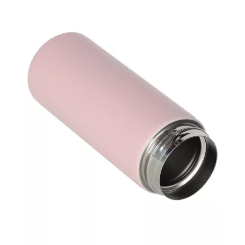 Termikus bögre szájkosárral LED termosz 420ml rózsaszínű