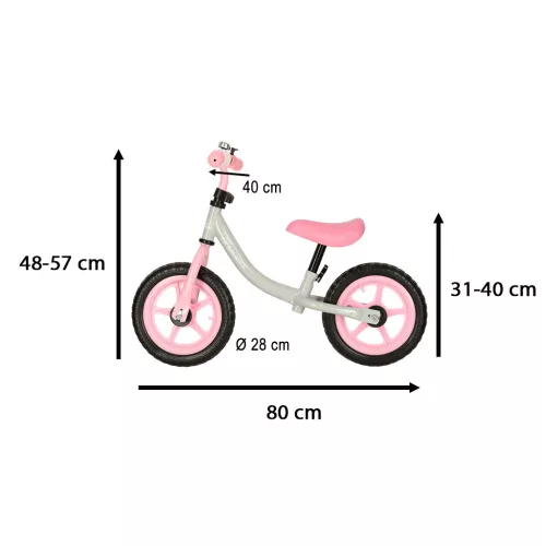 Trike Fix Balance cross-country kerékpár fehér és rózsaszín
