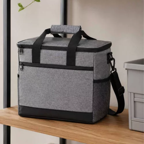 Termikus táska ebédre strandra piknikre 16L szürke