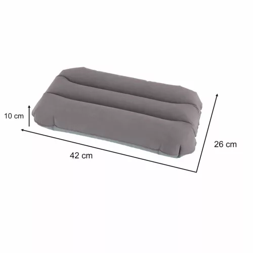 BESTWAY 67121 Utazási felfújható velúr párna szürke