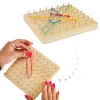 Geoboard geoplan fa kirakós létrehozása formák gumiszalagokkal
