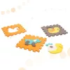 Habszivacs puzzle szőnyeg / játszószőnyeg gyerekeknek 25db színes állatok 114cm x 114cm x 1cm