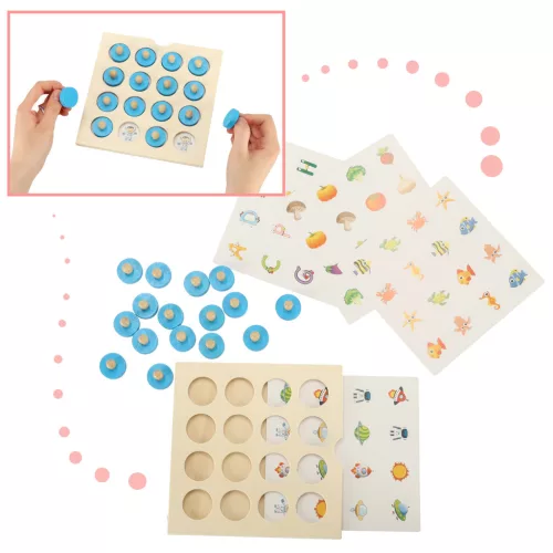 Fa puzzle társasjáték memória + 4 kártya