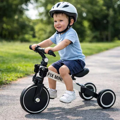 Trike Fix Mini terepjáró tricikli 3in1 pedálokkal, fehér színben