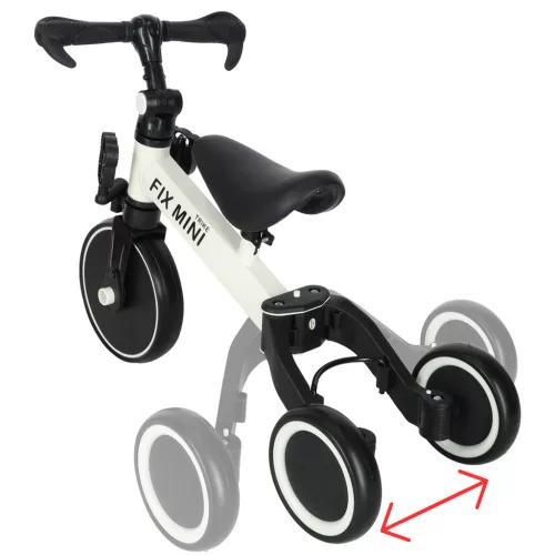 Trike Fix Mini terepjáró tricikli 3in1 pedálokkal, fehér színben