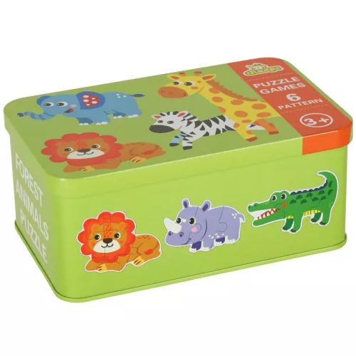 Puzzle egy ónban szafari állatok 25 rejtvények