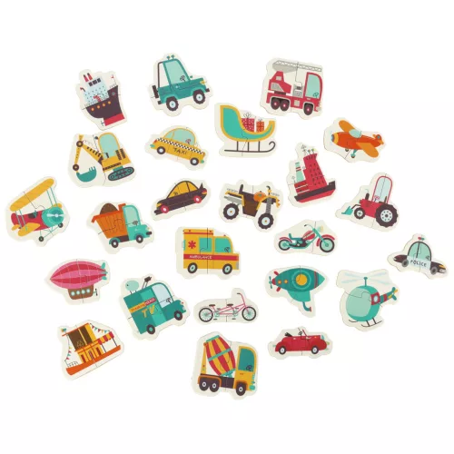 Puzzle egy dobozban járművek 24 rejtvények