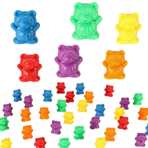 Teddy mackók oktatási tanulás számolni montessori 44el.