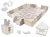 Habszivacs puzzle szőnyeg/gyerekeknek járóka 36el. szürke-ecru