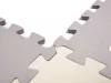 Habszivacs puzzle szőnyeg/gyerekeknek járóka 36el. szürke-ecru