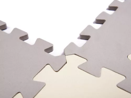 Habszivacs puzzle szőnyeg/gyerekeknek járóka 36el. szürke-ecru