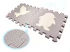 Habszivacs puzzle szőnyeg/gyerekeknek járóka 36el. szürke-ecru