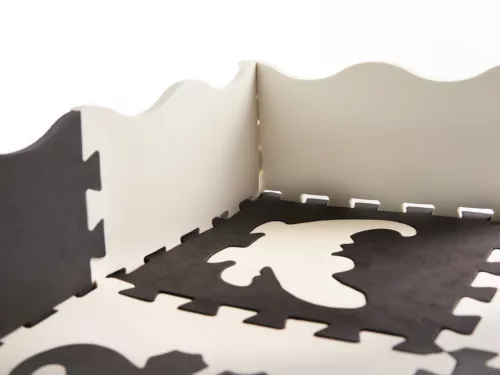 Hab puzzle szőnyeg / játszószőnyeg gyerekeknek 25 darab fekete-fehér