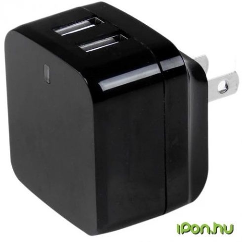 STARTECH Dual-port USB wall charger 17W fekete