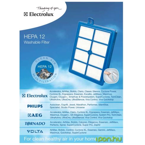 ELECTROLUX EF H12W HEPA szűrő