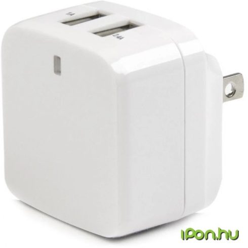 STARTECH Dual-port USB wall charger - international travel - 17W/3.4A fehér