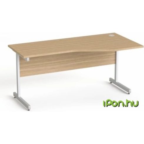 MAYAH Freedom SV-29 Íróasztal íves jobbos szürke fémlábbal 160x80 cm kőris
