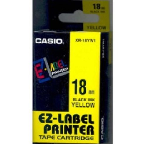 CASIO 18mm x 8m szalag fehér-fekete