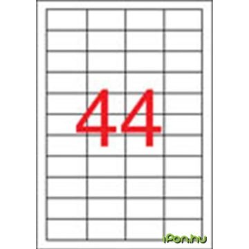   APLI 4 pályás áttetsző etikett 485 x 254 mm matt kerekített sarkú 880 etikett/csomag
