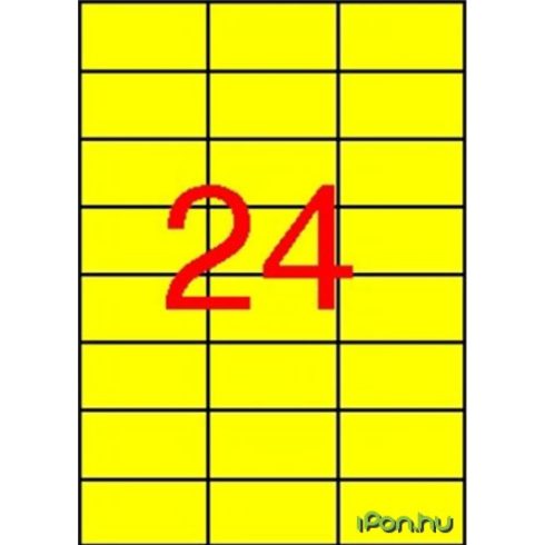 APLI 3 pályás színes etikett 70 x 37 mm sárga 480 etikett/csomag