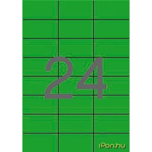 APLI 3 pályás színes etikett 70 x 37 mm zöld 480 etikett/csomag