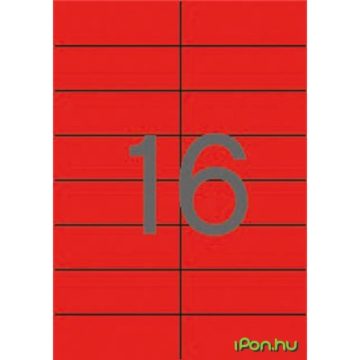   APLI 2 pályás színes etikett 105 x 37 mm piros 320 etikett/csomag