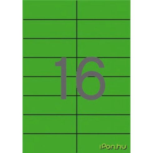 APLI 2 pályás színes etikett 105 x 37 mm zöld 320 etikett/csomag