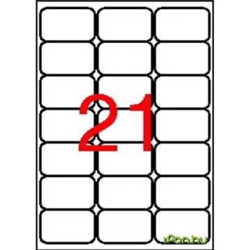   APLI 3 pályás etikett 635 x 381 mm kerekített sarkú 2100 etikett/csomag