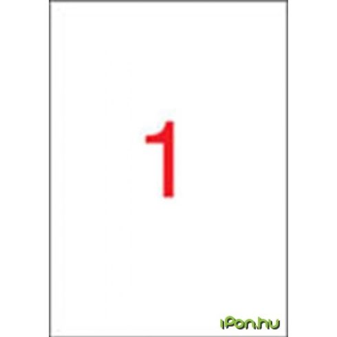 APLI 1 pályás etikett 210 x 297 mm 250 etikett/csomag