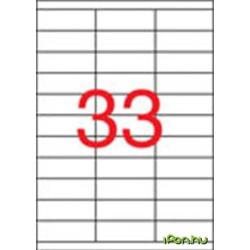 APLI 3 pályás etikett 70 x 254 mm 3300 etikett/csomag