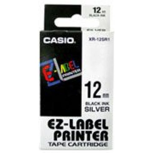 CASIO 12mm x 8m szalag fehér-fekete