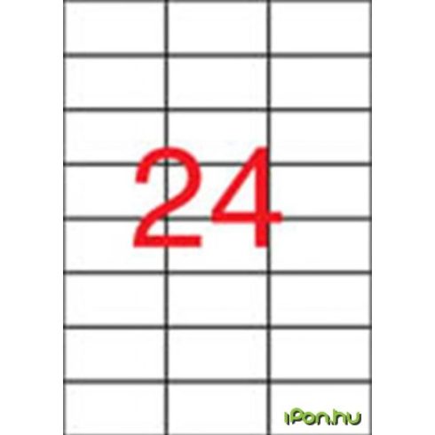 APLI 3 pályás átlátszó etikett 70 x 37 mm tintasugaras nyomtatóhoz 240 etikett/csomag