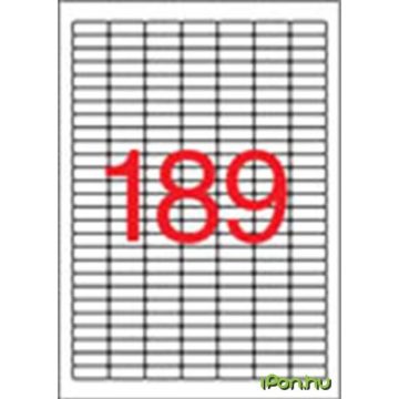   APLI 7 pályás etikett 254 x 10 mm eltávolítható kerekített sarkú 4725 etikett/csomag