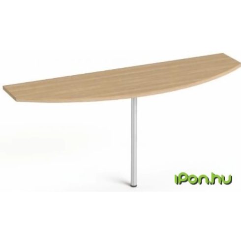 MAYAH Tárgyalótoldat íves szürke fémlábbal 50x160 cm Freedom SV-50 kőris