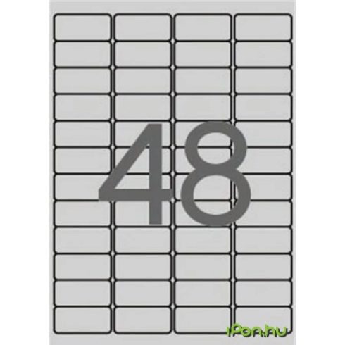 APLI 4 pályás vízálló etikett 457 x 212 mm kerekített sarkú ezüstszínű lézer nyomtatóhoz 960 etikett/csomag