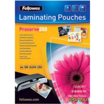FELLOWES A4 fényes lamináló fólia 250 mikron