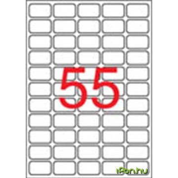   APLI 5 pályás etikett 368x238 mm eltávolítható kerekített sarkú 5500 etikett/csomag