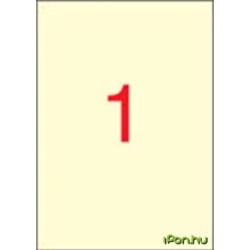 APLI Krémszínű etikett 210 x 297 mm 20 etikett/csomag