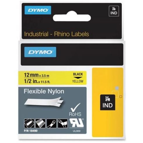 DYMO D1 nylon kazetta 12mm x 3.5m sárga