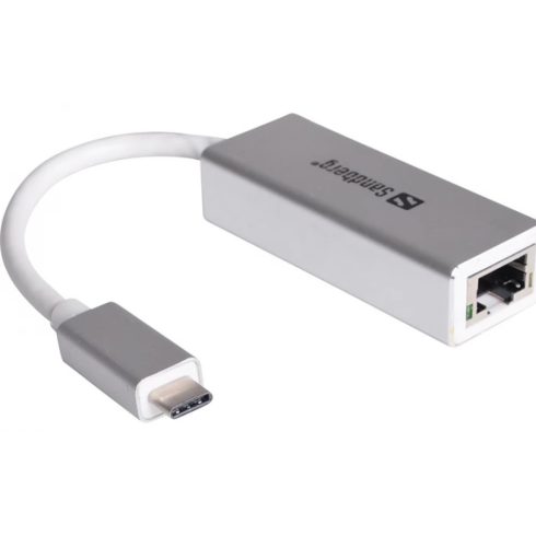 SANDBERG 136-04 USB 3.1 Type C UTP Átalakító 10cm 1Gbps fehér