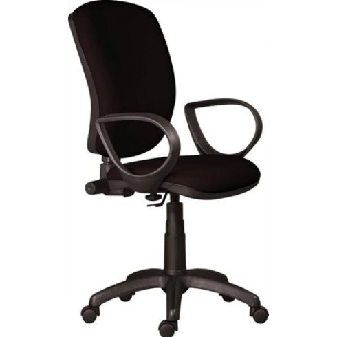 Nuvola" irodai szék fekete kárpit ergonómiai ülő-és hátlap gázliftes karfával szállítjuk